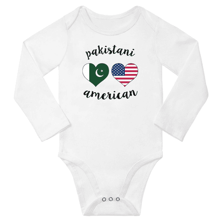 Pakistani and American Love Heart Baby Long Slevve Romper Bodysuit (White 6-12 Months)
Pakistani and American Love Heart Baby Long Slevve Romper Bodysuit (White 6-12 Months)