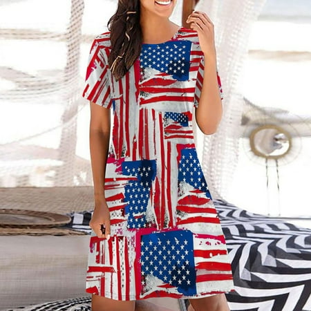 Hvyesh Summer Dresses for Women 2023 Casual Boho Midi Dress 4th of July Pattern Round Neck Sundresses Short Sleeve Flowy Dresses Red
Hvyesh Summer Dresses for Women 2023 Casual Boho Midi Dress 4th of July Pattern Round Neck Sundresses Short Sleeve Flowy Dresses Red