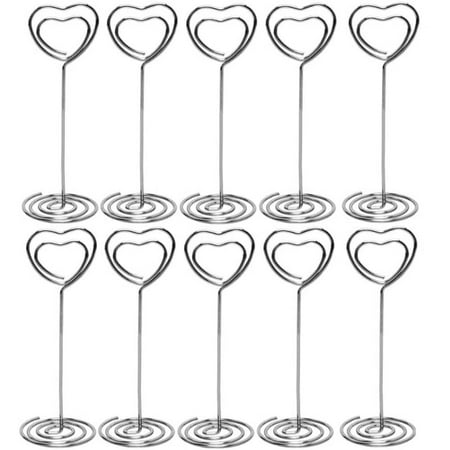 EZONE Table Number Card Holders 10 Pack Heart Shape Table Photo Holder Table Picture Stand Place Card Holder for Paper Menu Clips (Silver)
EZONE Table Number Card Holders 10 Pack Heart Shape Table Photo Holder Table Picture Stand Place Card Holder for Paper Menu Clips (Silver)