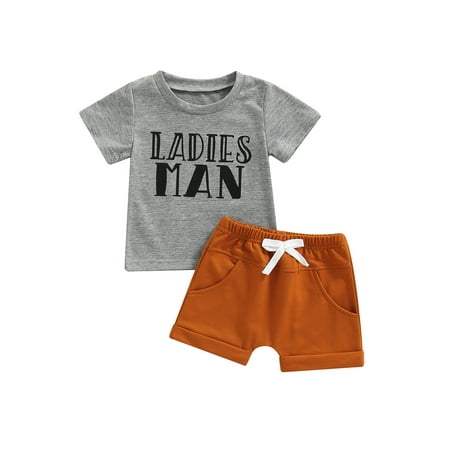 Suanret Infants Boys Pants Suit Letters Print Round Neck T-shirt Elastic Waist Drawstring Shorts with Pockets Grey 12-18 Months
Suanret Infants Boys Pants Suit Letters Print Round Neck T-shirt Elastic Waist Drawstring Shorts with Pockets Grey 12-18 Months