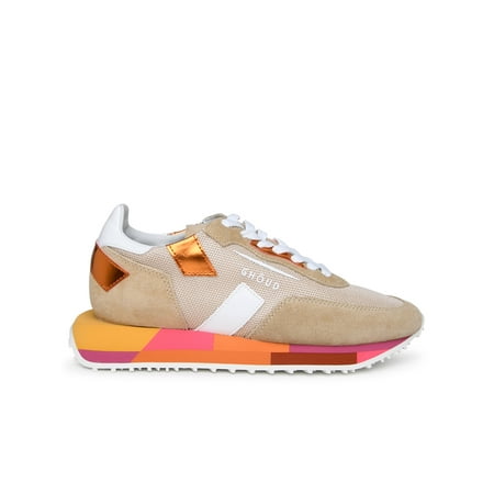 Ghoud Woman Rush Sneakers In Beige Technical Fabric