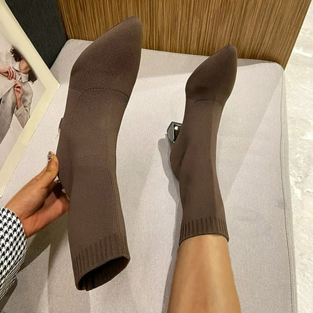 NEGJ Women Ankle Boots Autumn And Winter Simple Fashion Solid Color Stretch Comfort High Heel Square Heel
NEGJ Women Ankle Boots Autumn And Winter Simple Fashion Solid Color Stretch Comfort High Heel Square Heel