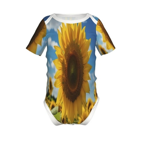 Yiaed Sky Golden Sunflower Field Print Infant Climbing Short Sleeve Onesie One-Piece Baby Bodysuit Clothes 0-12 Months -2 Years
Yiaed Sky Golden Sunflower Field Print Infant Climbing Short Sleeve Onesie One-Piece Baby Bodysuit Clothes 0-12 Months -2 Years