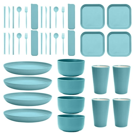 MGStore 1 Set Disc Set Anti-drop Nordic Heat Resistant Dining Straw Cup Bowl Fork Spoon Chopsticks Dinnerware Set for Gift
MGStore 1 Set Disc Set Anti-drop Nordic Heat Resistant Dining Straw Cup Bowl Fork Spoon Chopsticks Dinnerware Set for Gift