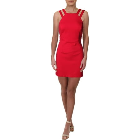French Connection Womens Lula Halter Double-Strap Mini Dress