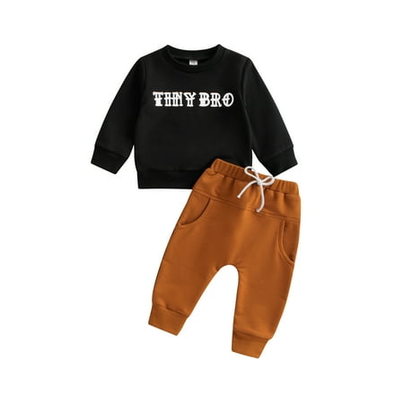 Toddler Baby Boy Spring Fall Clothes Set Long Sleeve Letter Print Sweatshirt + Solid Color Drawstring Pants
Toddler Baby Boy Spring Fall Clothes Set Long Sleeve Letter Print Sweatshirt + Solid Color Drawstring Pants