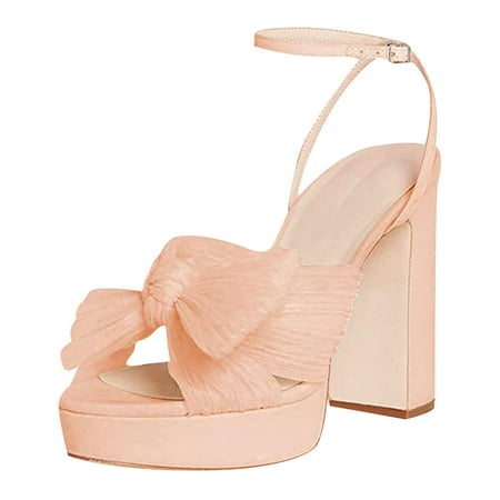 Fidelma High Heels Women s Fashion Waterproof Sandals Thick Heel Bow Silk Sandals Retro Buckle Shoes Pink 39
Fidelma High Heels Women s Fashion Waterproof Sandals Thick Heel Bow Silk Sandals Retro Buckle Shoes Pink 39
