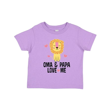 Inktastic Oma and Papa Love Me Lion Gift Toddler Boy or Toddler Girl T-Shirt