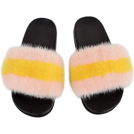Women s Fur Slides Fluffy Fur Lovely Slipper Rubber Flat Non-Slip Casual Slippers for Ladies Multicolor
Women s Fur Slides Fluffy Fur Lovely Slipper Rubber Flat Non-Slip Casual Slippers for Ladies Multicolor