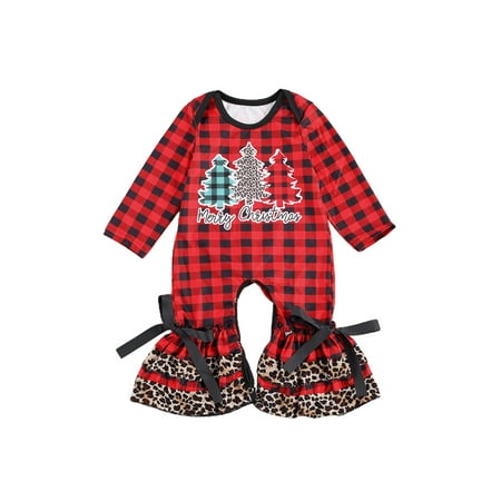 Youweixiong Infant Baby Christmas Romper Christmas Tree Bull Head Printed Long Sleeve Plaid Flared Pants Jumpsuit
Youweixiong Infant Baby Christmas Romper Christmas Tree Bull Head Printed Long Sleeve Plaid Flared Pants Jumpsuit