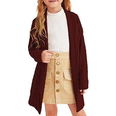 Sunisery Toddler Baby Girls Open Front Knit Sweater Cardigan Casual Clothes Loose Fall Tops Outerwear Wine Red 3-4 Years
Sunisery Toddler Baby Girls Open Front Knit Sweater Cardigan Casual Clothes Loose Fall Tops Outerwear Wine Red 3-4 Years