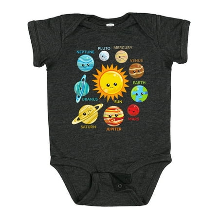 Inktastic Cute Planets Solar System Space Cosmos Galaxy Gift Baby Boy or Baby Girl Bodysuit