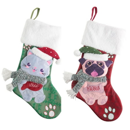Yoslce Stocking 2Pcs Funny Animal Scarf Splicing Socks 15.4 Inch Long Christmas Tree Decoration
Yoslce Stocking 2Pcs Funny Animal Scarf Splicing Socks 15.4 Inch Long Christmas Tree Decoration