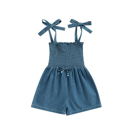 Toddler Girls Off-the-shoulder Playsuit Blue Adjustable Tie-up Sleeveless Overalls 6M-4Y
Toddler Girls Off-the-shoulder Playsuit Blue Adjustable Tie-up Sleeveless Overalls 6M-4Y
