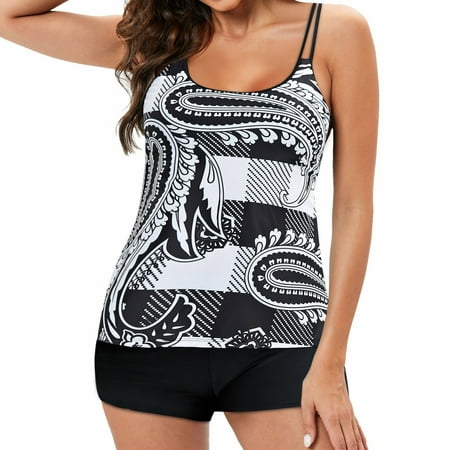Xahyotn Women Slim Cross Sport Bra Vintage Printed Beach Beachwear Swim Tankini Set Bandeau Bandage Bikini Push-Up Swimwear Bathing Suit Two Pieces Swimsuits Swimdress Summer Gift 
Xahyotn Women Slim Cross Sport Bra Vintage Printed Beach Beachwear Swim Tankini Set Bandeau Bandage Bikini Push-Up Swimwear Bathing Suit Two Pieces Swimsuits Swimdress Summer Gift