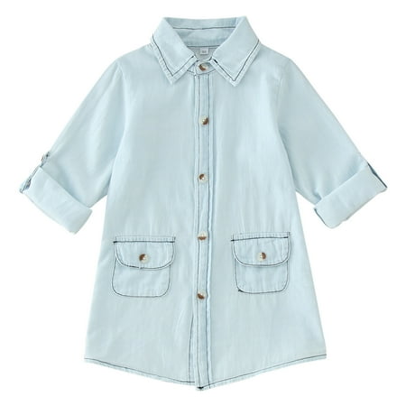 Little Girls Dress Toddler Long Sleeve Solid Color Denim Dress Princess Dress For Kids Clothes Kids Baby Sweet Sundress Outwear Leisure Dailywear
Little Girls Dress Toddler Long Sleeve Solid Color Denim Dress Princess Dress For Kids Clothes Kids Baby Sweet Sundress Outwear Leisure Dailywear