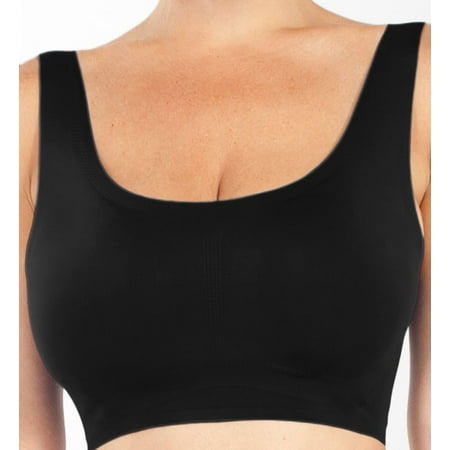 Women s Rhonda Shear 9594 Invisible Body Leisure Bra (Black S)