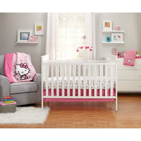 Hello Kitty Cute as a Button 3-Piece Crib Bedding Set