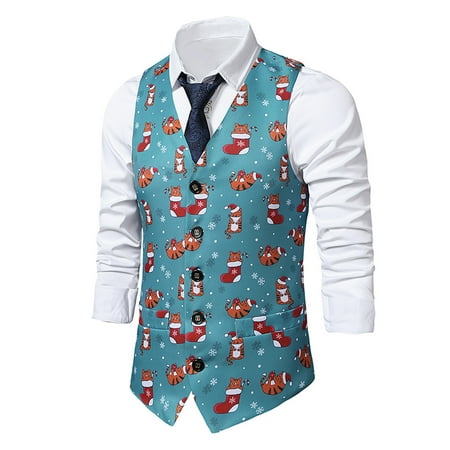 Zedker Christmas Stockings Men Slim Fit Snowflake Cat Socks 3D Printed Single-breasted Waistcoat
Zedker Christmas Stockings Men Slim Fit Snowflake Cat Socks 3D Printed Single-breasted Waistcoat