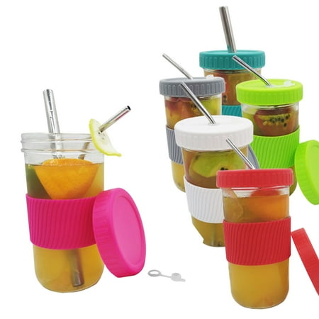 SEAFEI 1 Set Water Cup Eco-friendly with Lid Glass Smoothie Tea Drinking Straw Bottle for Office
SEAFEI 1 Set Water Cup Eco-friendly with Lid Glass Smoothie Tea Drinking Straw Bottle for Office