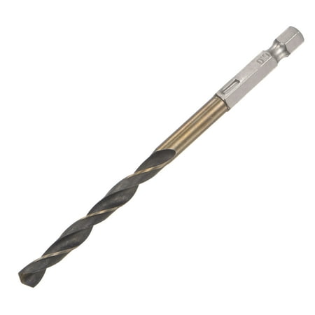 

Uxcell High Speed Steel Twist Drill Bit 6mm Drilling Dia. with 1/4 Inch Hex Shank 114mm Length