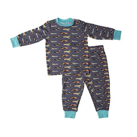 Kozi & Co. Boys Long Sleeve Pajama Set Take Flight 12-18 Months