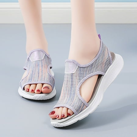 Aayomet Womens Wedge Sandals Women Mesh Beach Slip On Sport Casual Open Toe Flat Soft Bottom Breathable Shoes Sandals Purple 7
Aayomet Womens Wedge Sandals Women Mesh Beach Slip On Sport Casual Open Toe Flat Soft Bottom Breathable Shoes Sandals Purple 7