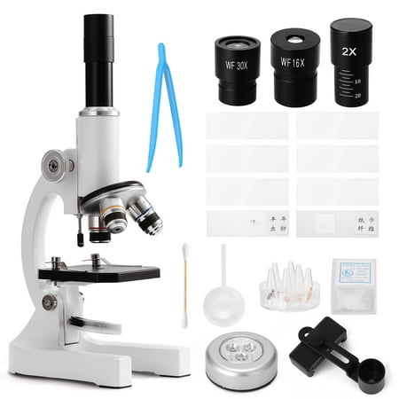 

64X-2400X Monocular Optical Microscope Elementary School Children Science Experimental Biology Teaching Microscope Children Birthday Gifts
