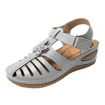 iOPQO Women s sandals Womens Ladies Wedge Vintage Bohimian Hook & Loop Hollow Out Flower Sandals Shoes Plus Size Wedge Boho Style Grey 37
iOPQO Women s sandals Womens Ladies Wedge Vintage Bohimian Hook & Loop Hollow Out Flower Sandals Shoes Plus Size Wedge Boho Style Grey 37