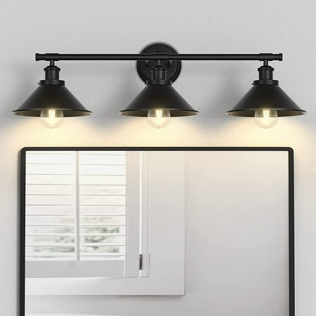 Black Bathroom Light Fixture 3-Light Vanity Wall Sconce Light Industrial Wall Mount Sconce for Mirror Cabinet Dressing Table
Black Bathroom Light Fixture 3-Light Vanity Wall Sconce Light Industrial Wall Mount Sconce for Mirror Cabinet Dressing Table