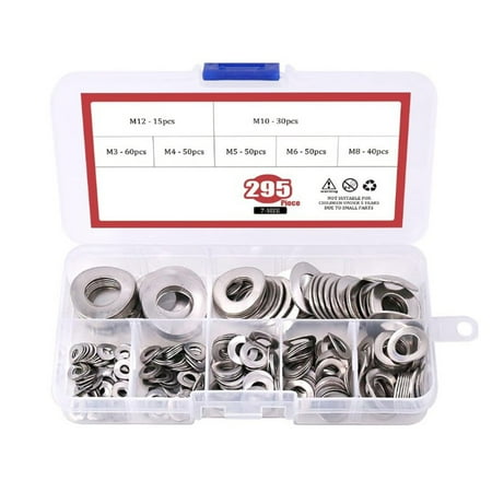 fanshao 295Pcs/Set M3/M4/M5/M6/M8/M10/M12 304 Stainless Steel Wave Spring Washer Gasket
fanshao 295Pcs/Set M3/M4/M5/M6/M8/M10/M12 304 Stainless Steel Wave Spring Washer Gasket