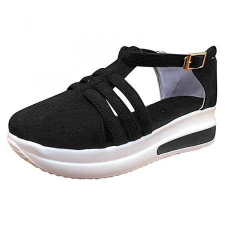 Homedles Sandals Women- Button Down Gift for women Wedge Comfortable Summer Closed Toe Platform Sandals Black
Homedles Sandals Women- Button Down Gift for women Wedge Comfortable Summer Closed Toe Platform Sandals Black