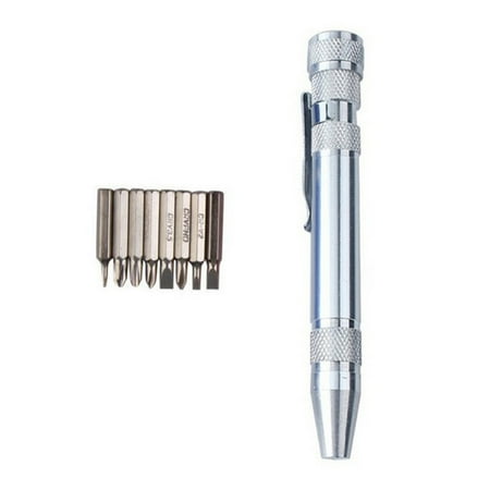 Pocket Screwdriver Aluminum Alloy 8-in-1 Multi-function Screwdriver Mini Portable Repairing Pen Black
Pocket Screwdriver Aluminum Alloy 8-in-1 Multi-function Screwdriver Mini Portable Repairing Pen Black