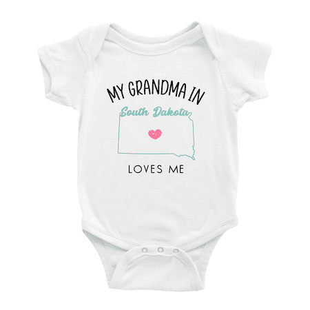 My Grandma In South Dakota Loves Me Baby Clothing For Boy Girl Bodysuits 3-6 Months
My Grandma In South Dakota Loves Me Baby Clothing For Boy Girl Bodysuits 3-6 Months