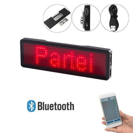 Fule Rechargeable Digital LEDBadge DIYProgrammable Scrolling Message Board