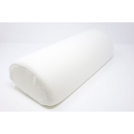 All American Collection New Memory Foam Semi-Cylinder Leg and Back Support Cushion with Breathable Cover and Strap
