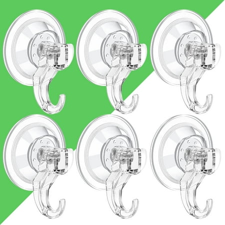 Suction Cup Hooks - 6 Pack Suction Hooks Reusable Powerful Waterproof Shower Hooks for Bathroom - Heavy Duty Vacuum Suction Hanger for Shower Kitchen Window Towel Robe Loofah
Suction Cup Hooks - 6 Pack Suction Hooks Reusable Powerful Waterproof Shower Hooks for Bathroom - Heavy Duty Vacuum Suction Hanger for Shower Kitchen Window Towel Robe Loofah