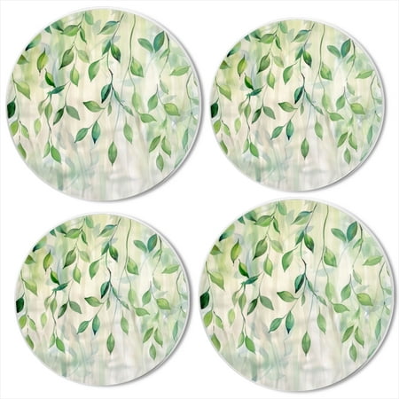 BaHomeck Electric Stove Burner Covers Set of 4 Round Metal Gas Stove Burner Covers 8 Inch and 10 Inch Kitchen Decor Soft Watercolor Painting Of Hanging Green Leaves On Delicate Vines
BaHomeck Electric Stove Burner Covers Set of 4 Round Metal Gas Stove Burner Covers 8 Inch and 10 Inch Kitchen Decor Soft Watercolor Painting Of Hanging Green Leaves On Delicate Vines