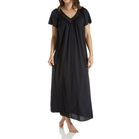 Women s Shadowline 32150 Twilight Long Gown (Black M)