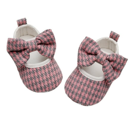 Gureui Newborn Infant Toddler Baby Girls Bow Flat Shoes Soft Sole Houndstooth Print Non-slip Wedding Dress Walking Shoes
Gureui Newborn Infant Toddler Baby Girls Bow Flat Shoes Soft Sole Houndstooth Print Non-slip Wedding Dress Walking Shoes