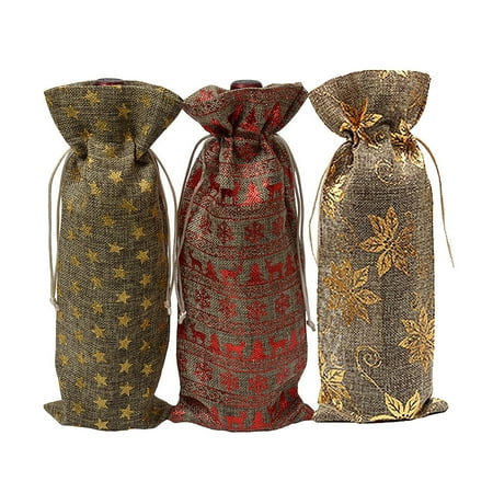 HOMEMAXS 3PCS Christmas Wine Bottle Drawstring Bags Burlap Champagne Bottle String Pouches for Party Decorations
HOMEMAXS 3PCS Christmas Wine Bottle Drawstring Bags Burlap Champagne Bottle String Pouches for Party Decorations