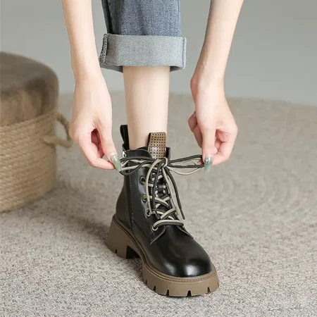 Women‘s Double Strap Platform Lace Up Combat Boots Zipper Fashionable Boots Women‘s Footwear
Women‘s Double Strap Platform Lace Up Combat Boots Zipper Fashionable Boots Women‘s Footwear