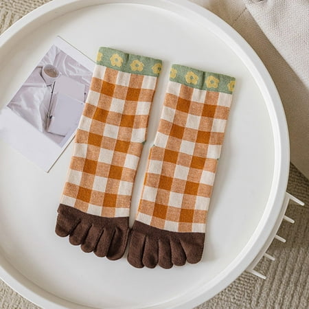 Women Autumn And Winter Five Finger Socks Pure Cotton Toe Socks Flowers Plaid Vertical Stripes Winter Socks for Men
Women Autumn And Winter Five Finger Socks Pure Cotton Toe Socks Flowers Plaid Vertical Stripes Winter Socks for Men