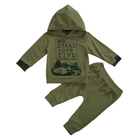 One opening Toddlers Set Little Boys Simple Letter Pattern Long Sleeve Hooded Top + Camouflage Trousers
One opening Toddlers Set Little Boys Simple Letter Pattern Long Sleeve Hooded Top + Camouflage Trousers