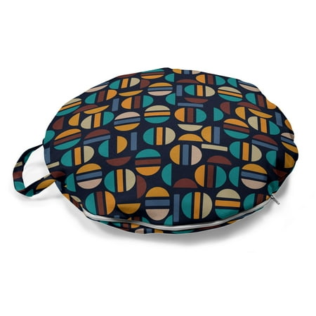 Geometric Round Floor Cushion with Handle Retro Abstract Design Pattern with Colorful Halved Rounds Decorative Pillow for Living Room & Dorms 18 Round Multicolor by Ambesonne
Geometric Round Floor Cushion with Handle Retro Abstract Design Pattern with Colorful Halved Rounds Decorative Pillow for Living Room & Dorms 18 Round Multicolor by Ambesonne