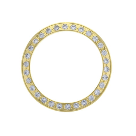 GOLD CREATED DIAMOND BEZEL FOR ROLEX DATE LADY 6517, 6917,6719, 69173