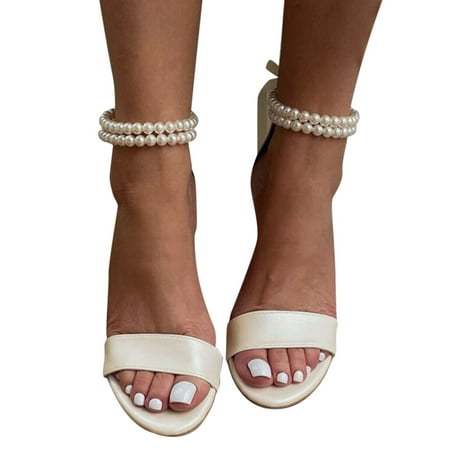 Womens Sandals Women Pearl Strap Bridal Sandals Chunky High Heel Strap Sandals Stiletto Sandals High Heel Sandals Bridal Shoes Women S Sandals Pu Beige 41
Womens Sandals Women Pearl Strap Bridal Sandals Chunky High Heel Strap Sandals Stiletto Sandals High Heel Sandals Bridal Shoes Women S Sandals Pu Beige 41