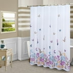 United Curtain Co. Butterfly Shower Curtain