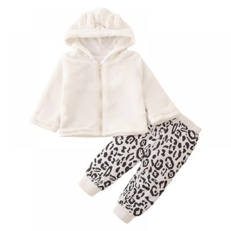 Kids Girl’s Coat And Trousers Suit Leopard Long Sleeve Hooded Zipper Cardigan And Long Pants
Kids Girl’s Coat And Trousers Suit Leopard Long Sleeve Hooded Zipper Cardigan And Long Pants