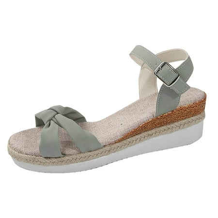Sandals Women Dressy Summer Plus Size Fashion Wedge Sandals Solid Color Bow Sandals
Sandals Women Dressy Summer Plus Size Fashion Wedge Sandals Solid Color Bow Sandals